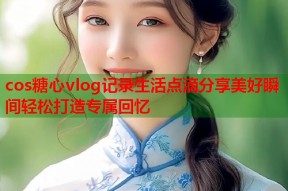 cos糖心vlog记录生活点滴分享美好瞬间轻松打造专属回忆