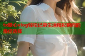 tx糖心vlog轻松记录生活精彩瞬间的最佳选择