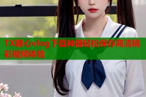TX糖心vlog下载神器轻松保存高清精彩视频体验