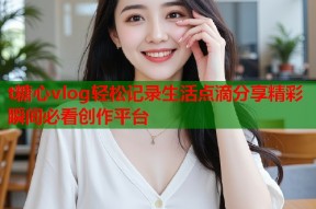 t糖心vlog轻松记录生活点滴分享精彩瞬间必看创作平台