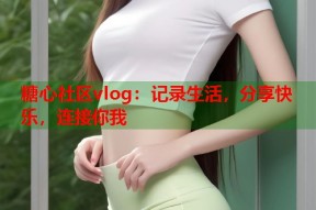 糖心社区vlog：记录生活，分享快乐，连接你我