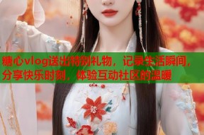 糖心vlog送出特别礼物，记录生活瞬间，分享快乐时刻，体验互动社区的温暖