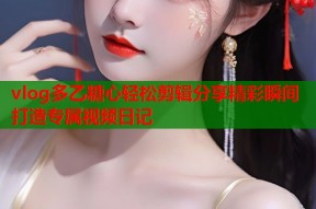vlog多乙糖心轻松剪辑分享精彩瞬间打造专属视频日记