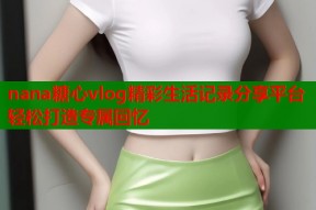 nana糖心vlog精彩生活记录分享平台轻松打造专属回忆