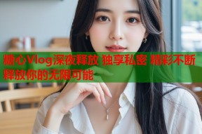 糖心Vlog深夜释放 独享私密 精彩不断 释放你的无限可能