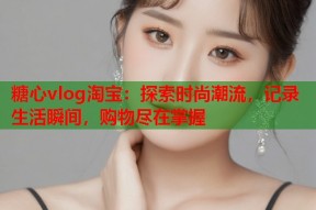 糖心vlog淘宝：探索时尚潮流，记录生活瞬间，购物尽在掌握
