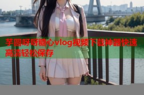 芋圆呀呀糖心vlog视频下载神器快速高清轻松保存