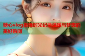 糖心vlog夜晚时光记录温暖与梦想的美好瞬间