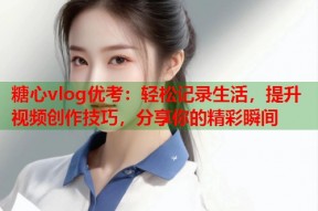 糖心vlog优考：轻松记录生活，提升视频创作技巧，分享你的精彩瞬间
