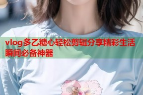 vlog多乙糖心轻松剪辑分享精彩生活瞬间必备神器