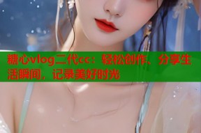 糖心vlog二代cc：轻松创作、分享生活瞬间，记录美好时光