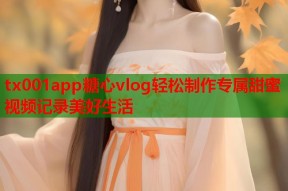tx001app糖心vlog轻松制作专属甜蜜视频记录美好生活