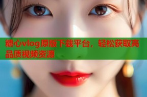 糖心vlog原版下载平台，轻松获取高品质视频资源