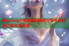 糖心vlog小桃酱精彩瞬间分享平台轻松记录生活点滴